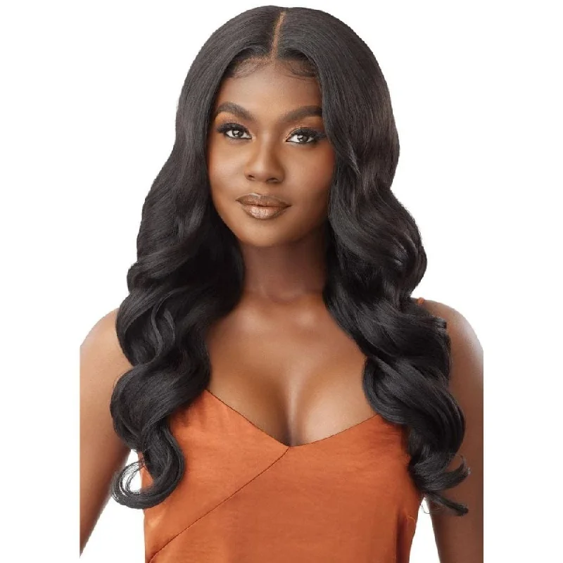 Colored wig with a purple - violet shade for a regal and elegant lookOutre 5x5 HD Lace Closure Wig - HHB-Body Curl 24"