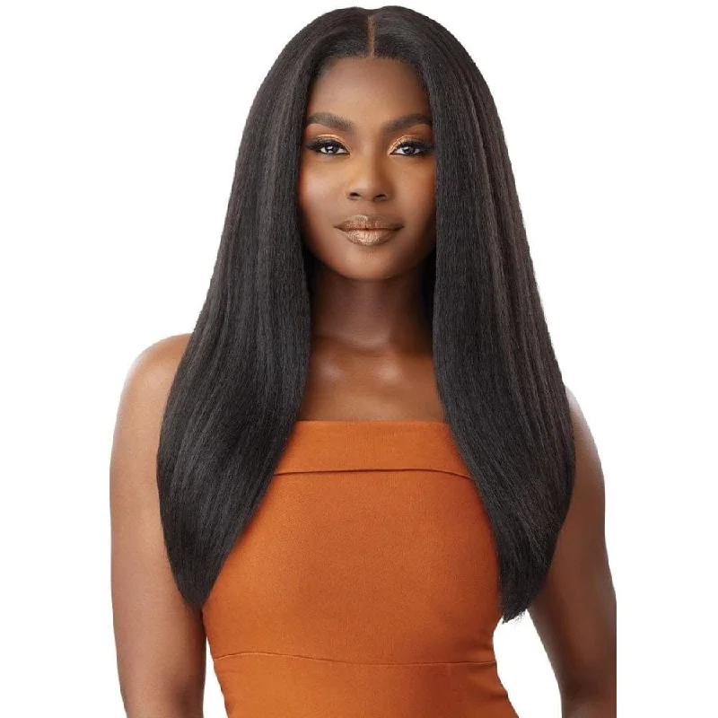 Human - hair colored wig for a natural and luxurious feelOutre 5x5 HD Lace Closure Wig - HHB-Kinky Straight 24"