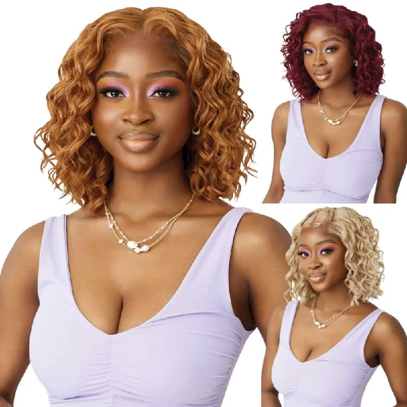 Colored wig with a silk - base cap for a comfortable and smooth feelOutre Airtied Synthetic Fully Hand-Tied Wig - HHB-Loose Deep 12"