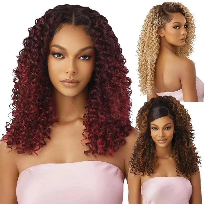 Colored wig with a pre - bleached knot for a natural - looking scalpOutre Airtied 13x6 HD Lace Frontal Wig - HHB-Dominican Curly 22"