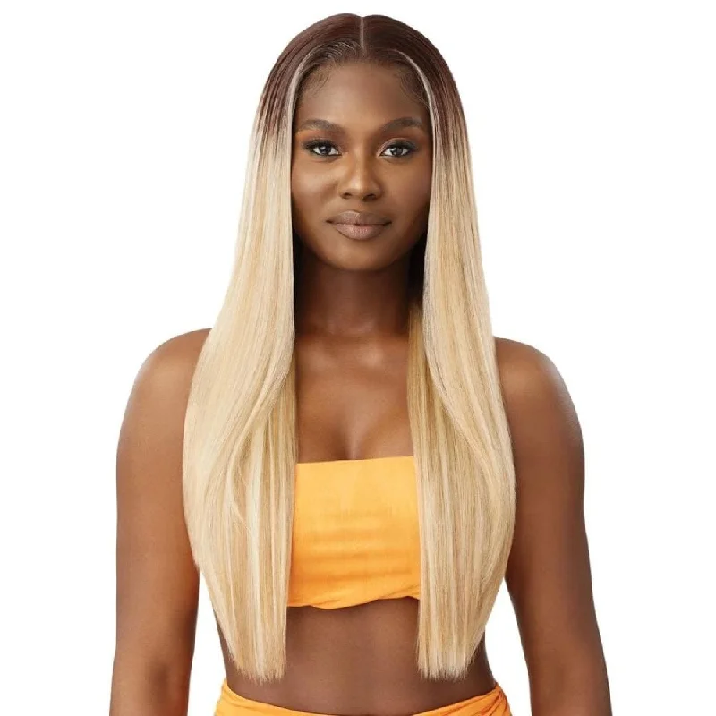 Adjustable - cap colored wig for a comfortable fitOutre Airtied 13x6 HD Lace Frontal Wig - HHB-Sleek Yaki 28"