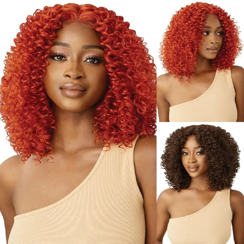 Colored wig with a 150 - density for a full and thick appearanceOutre Glueless HD Transparent Lace Front Wig - Kione