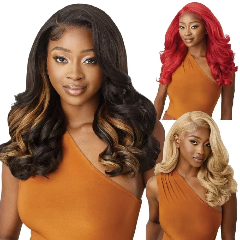 Colored wig with a wispy fringe for a soft and feminine lookOutre Melted Hairline Lace Front Wig - Juliet