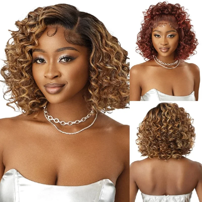 Colored wig with a side - part for a more flattering appearanceOutre Melted Hairline Swirlista HD Lace Front Wig - Swirl 107