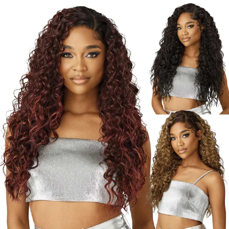 Colored wig in a vibrant pink color for a bold and eye - catching lookOutre Melted Hairline Swirlista HD Lace Front Wig - Swirl 111