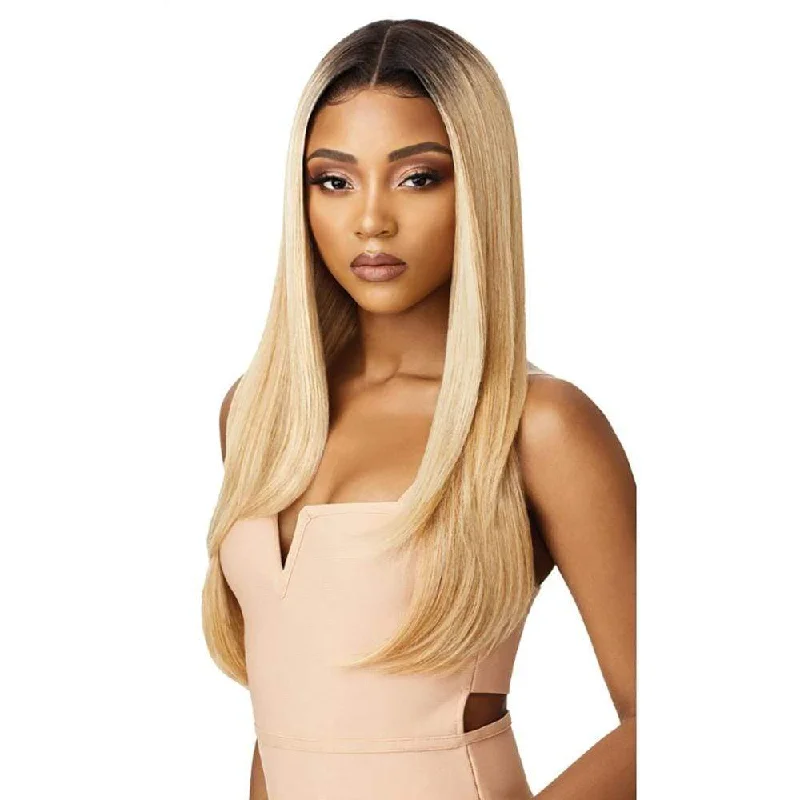 Colored wig with a side - part for a more flattering appearanceOutre Melted Hairline Synthetic Lace Front Wig - Aaliyah