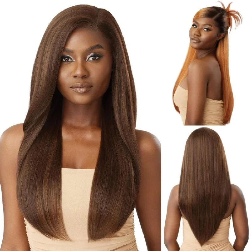 Colored wig with a curly texture for a bold and stylish choiceOutre Melted Hairline Synthetic Lace Front Wig - Kairi