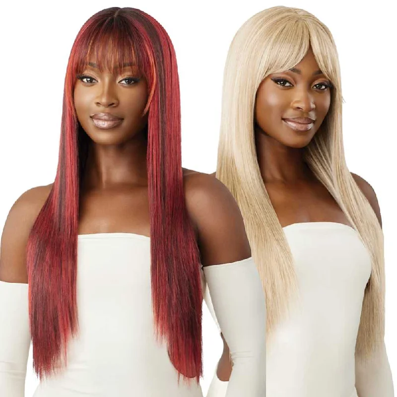 Colored wig with a wavy texture for a beachy and fun lookOutre Melted Hairline Synthetic Lace Front Wig - Laila