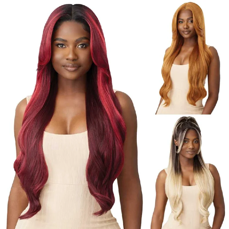 Synthetic colored wig with a heat - resistant formula for easy stylingOutre Melted Hairline Synthetic Lace Front Wig - Madina