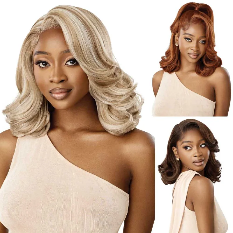 Colored wig with a straight texture for a sleek and minimalist lookOutre Melted Hairline Synthetic Lace Front Wig - Primrose