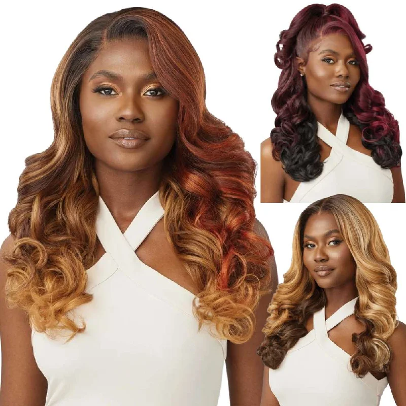 Colored wig with a purple - violet shade for a regal and elegant lookOutre Perfect Hairline 13x6 Lace Frontal Wig - Aria