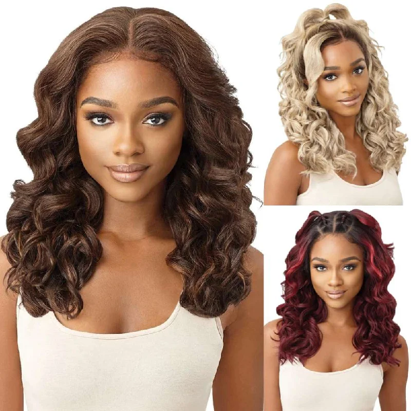 Colored wig with a red - orange hue for a warm and energetic lookOutre Perfect Hairline 13x6 Lace Frontal Wig - Fabienne