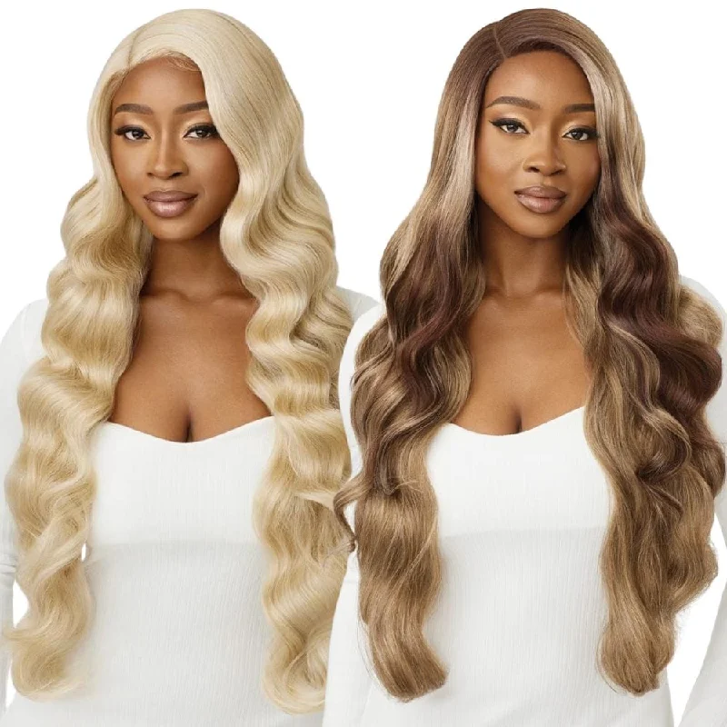 Colored wig with a pre - bleached knot for a natural - looking scalpOutre SleekLay Part Glueless HD Lace Front Wig - Kimari