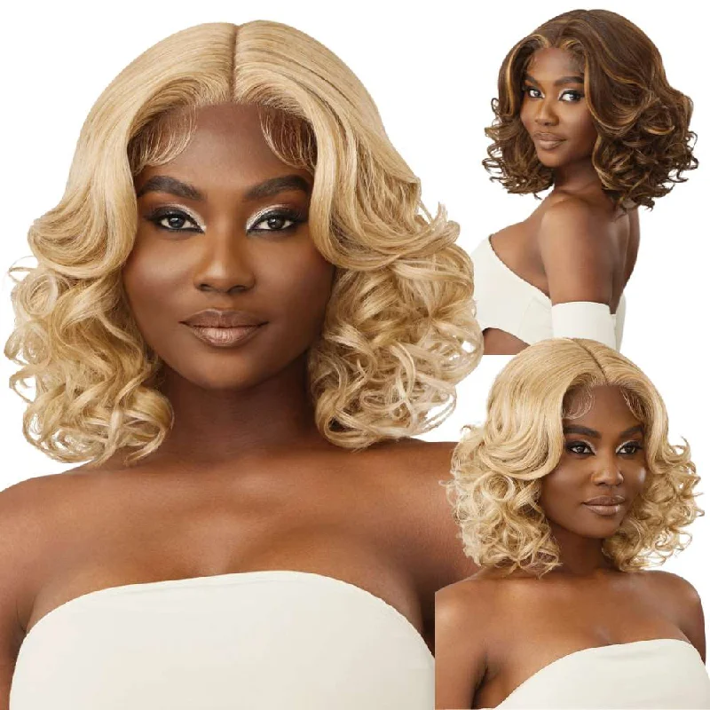 Colored wig with a side - swept bang for a sophisticated lookOutre Synthetic HD Transparent Lace Front Wig - Maxie