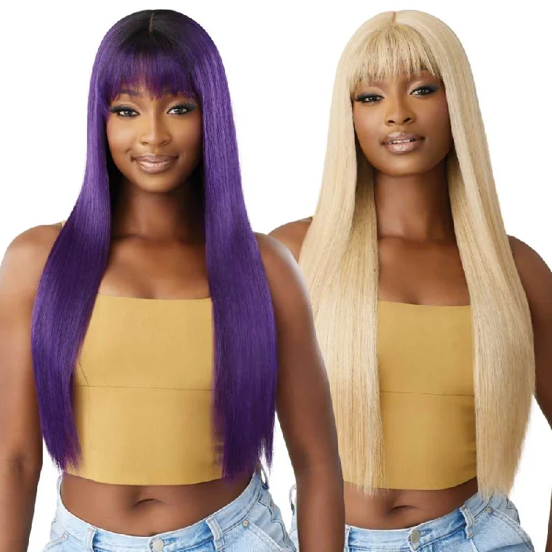 Colored wig with a pre - plucked hairline for a more natural lookOutre The Daily Wig Synthetic Lace Part Wig - Eloise