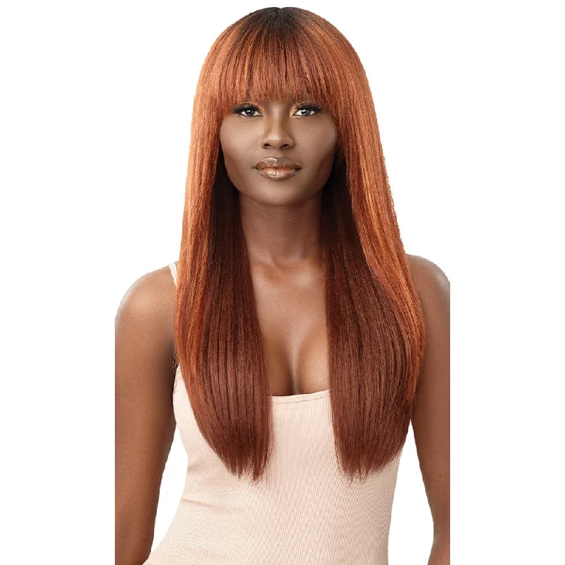 Colored wig with a 150 - density for a full and thick appearanceOutre Wigpop Synthetic Full Wig - Brynlee