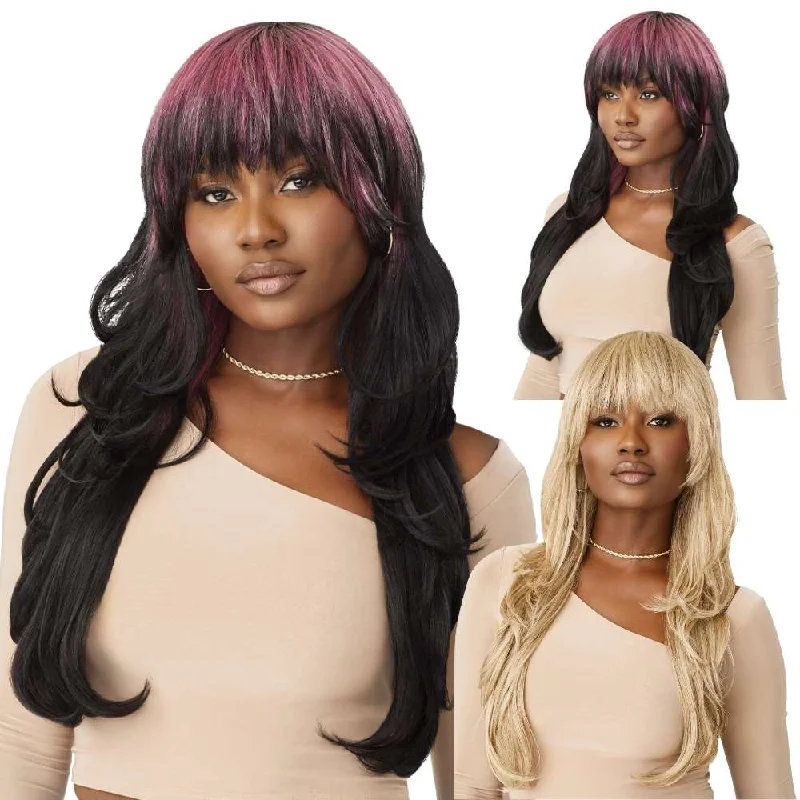 Colored wig with a natural - looking root for a more realistic lookOutre Wigpop Style Selects Synthetic Full Wig - Cyra