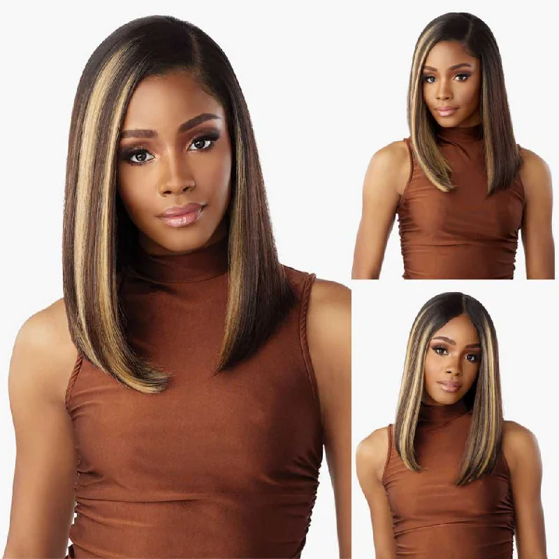 Synthetic colored wig with a heat - resistant formula for easy stylingSensationnel Cloud 9 What Lace 13x6 Lace Frontal Wig - Shiyana 14"