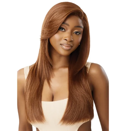 Synthetic lace wig with a heat - resistant formulaAleida Glueless Synthetic Lace Front Wig by Outre