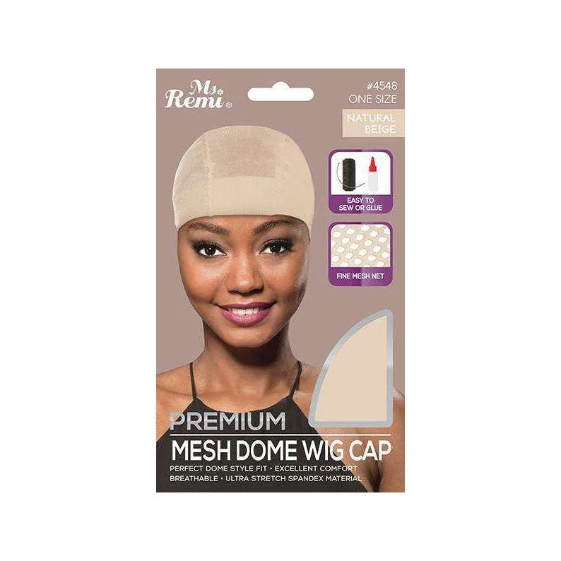 Human - hair lace wig for a luxurious and natural feelANNIE #04548 MS. REMI Mesh Dome Wig Cap [NATURAL BEIGE]