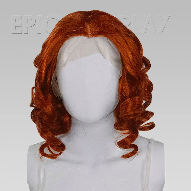 Lace wig with a pre - plucked hairline for a more natural lookAries Lacefront - Copper Red Wig