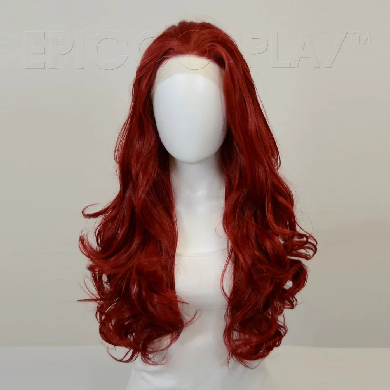 Lace wig with a silk - base cap for a comfortable and smooth feelAstraea - Dark Red Wig