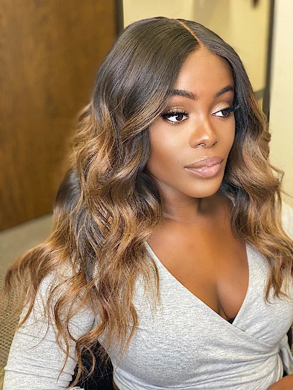 Lace wig with a wavy texture for a beachy lookCHARMAINE