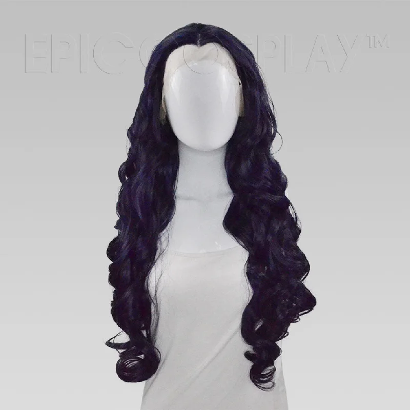 Lace wig with a straight texture for a sleek and minimalist lookDaphne Lacefront - Purple Black Fusion Wig