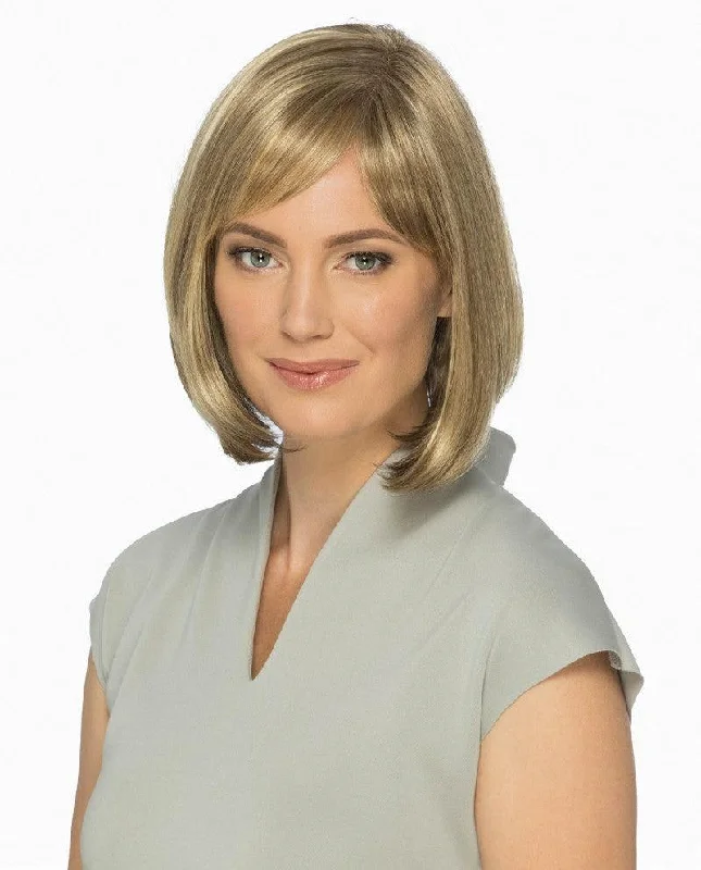 Bob wig with a curly fringe for a playful and youthful vibeEmma Hairpiece by Estetica Designs | Synthetic (Mono Top) | Clearance Sale