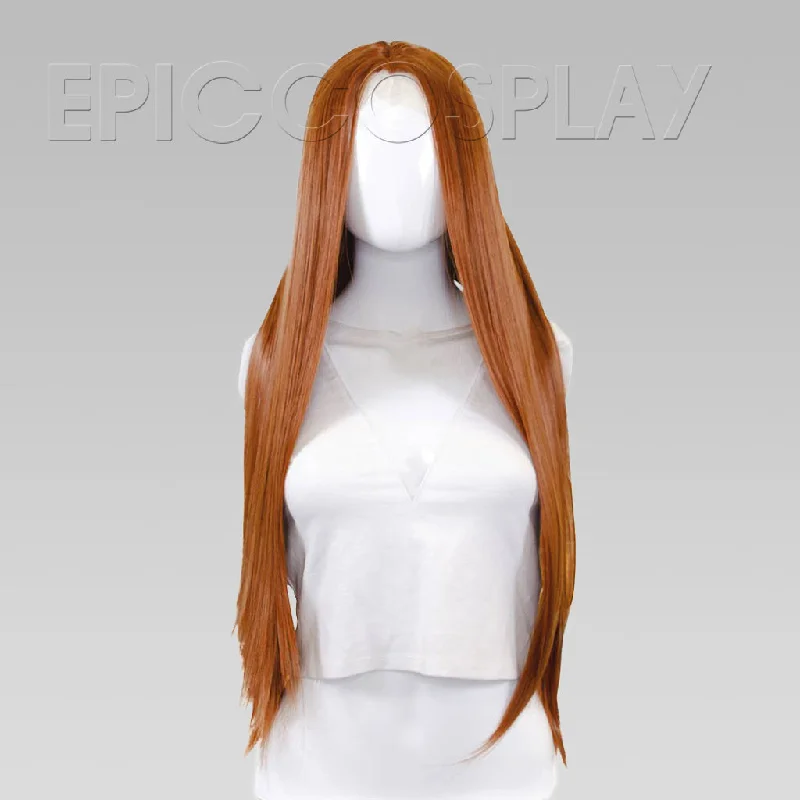 Lace wig with a straight texture for a sleek and minimalist lookEros (Lacefront) - Autumn Orange Mix Wig