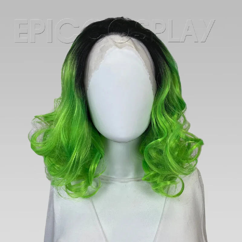 Lace wig with a wavy texture for a beachy lookFarrah - Neon Green Wig