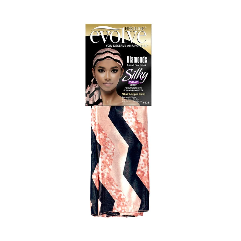 Lace wig with a curly texture for a bold and stylish choiceFIRSTLINE EVOLVE Silky Wrap Scarf [DIAMONDS] #6628