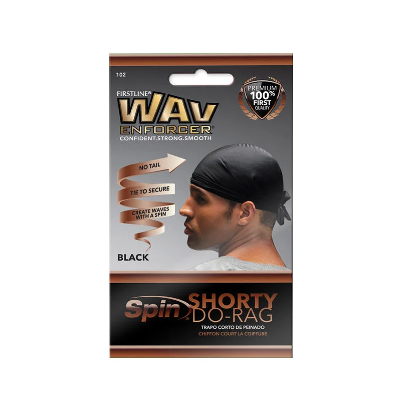 Adjustable - cap lace wig for a comfortable fitFIRSTLINE WAVENFORCER Shorty Do-rag #102