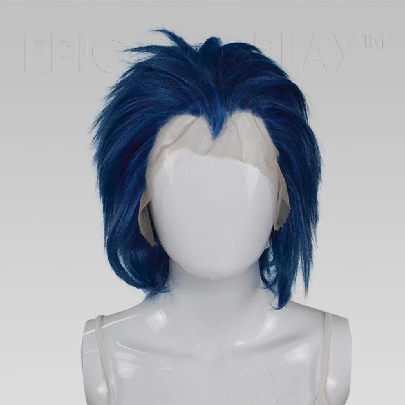 Lace wig with a platinum - blonde color for a bold and trendy lookHades v2 - Shadow Blue Wig