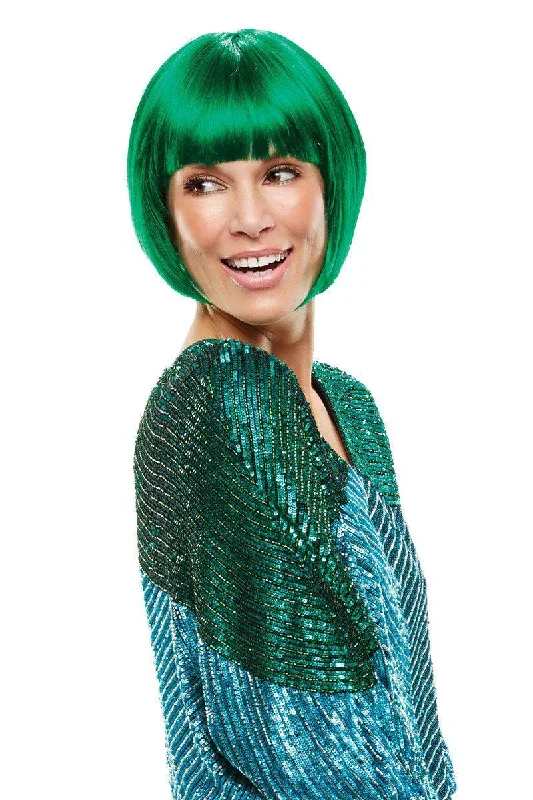 Bob wig with auburn highlights for a warm and vibrant appearanceIcon Wig by Jon Renau | Synthetic Costume (Traditional Cap)