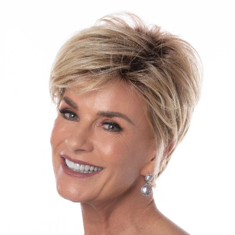 Bob wig with a pixie - inspired cut for a bold and stylish choiceJazzy Wig by Toni Brattin (Average Size) in Light Blonde | All Sale Final | Open Box