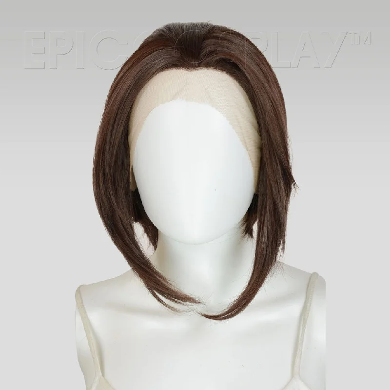 Lace wig with a pre - bleached knot for a natural - looking scalpKeto - Dark Brown Wig