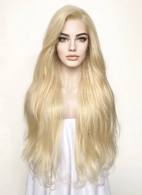 Lace wig with a natural - looking root for a more realistic lookBlonde Straight Lace Front Synthetic Wig LF1314