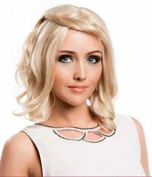 Human - hair wig with a wavy texture for a beachy and relaxed lookLola (Mono Top ) Human Hair Wig