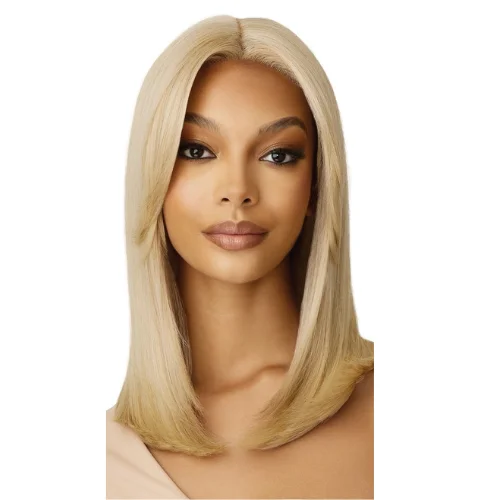 Lace wig with a honey - blonde color for a warm and sunny appearanceNayella Glueless Synthetic Lace Front Wig by Outre