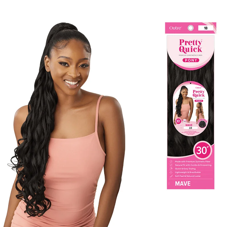 Human - hair lace wig for a luxurious and natural feelOUTRE Pretty Quick Pony MAVE