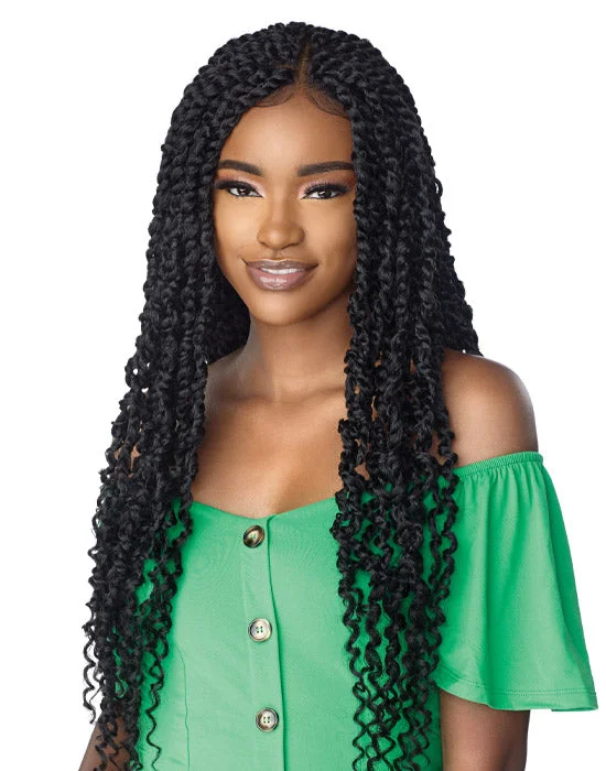 Lace wig with a pre - bleached knot for a natural - looking scalpCloud 9 Braided Lace Wig - 4x4 Passion Twist