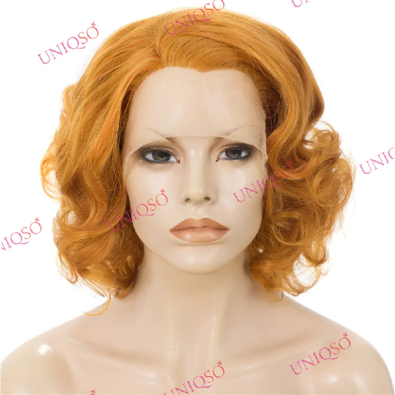 Full - lace wig with a natural - looking hairline for a seamless appearancePremium Wig - Burnt Honey Lace Front wig