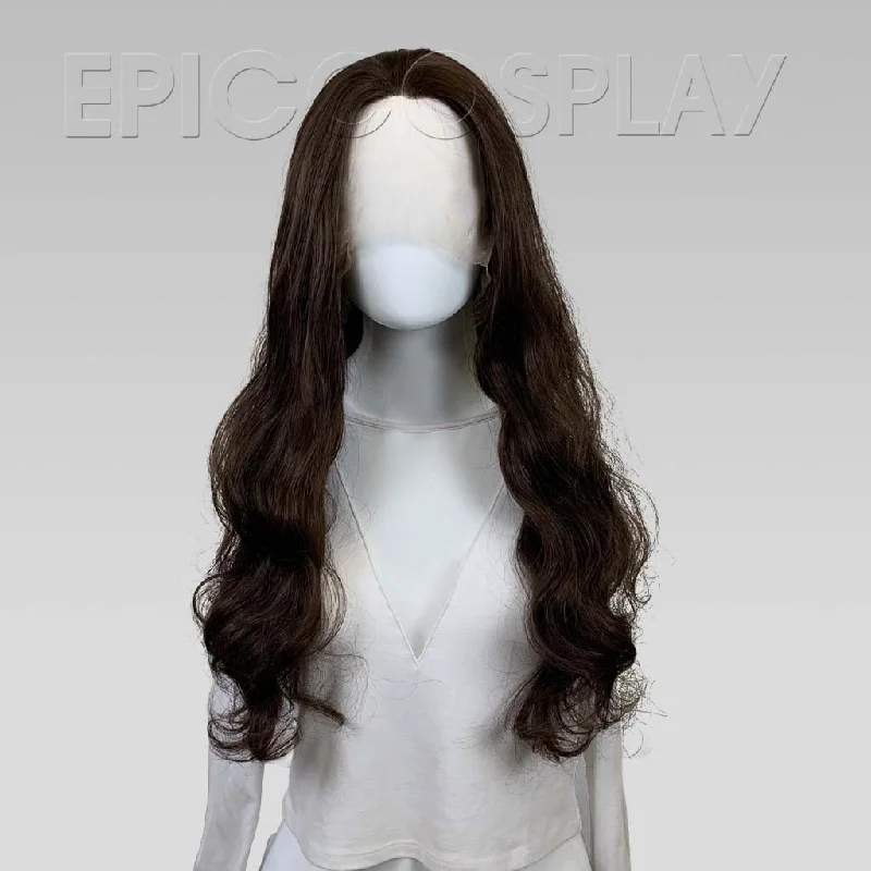 Lace wig in a chocolate - brown color for a rich and warm appearanceStefani - Dark Brown Wig