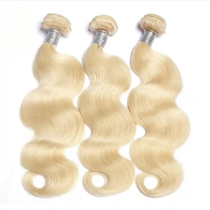 Adjustable - cap lace wig for a comfortable fitRaw Hair Best 613 Bundle Blonde Body Wave Top Hair extensions bundle deal 1bundle/3bundles/4bundles