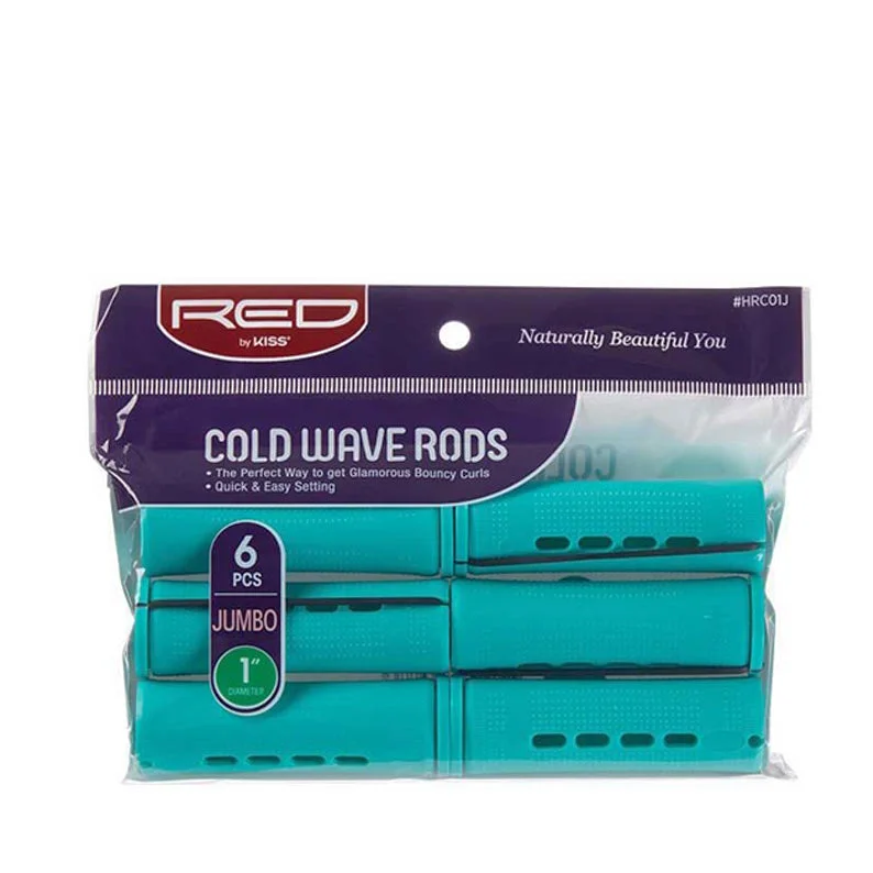 Lace wig with a straight texture for a sleek and minimalist lookRED by KISS Cold Wave Rods Jumbo 1" 6pcs [GREEN] #HRC01J