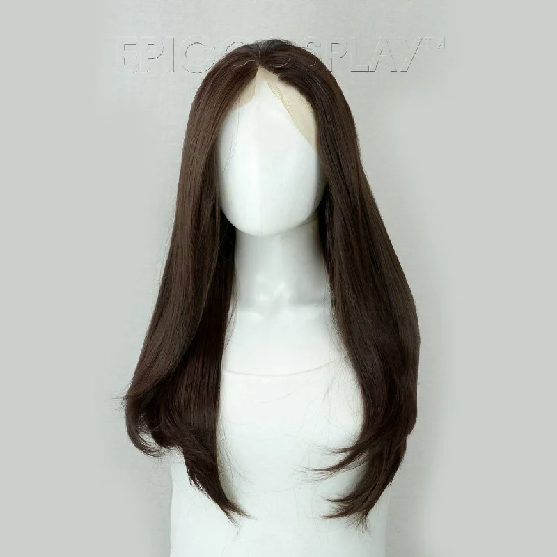 Synthetic lace wig with a heat - resistant formulaScylla - Dark Brown Wig