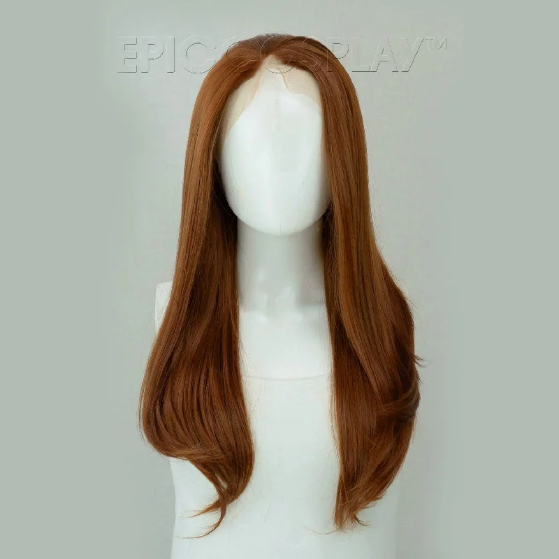 Lace wig in a chocolate - brown color for a rich and warm appearanceScylla - Light Brown Wig