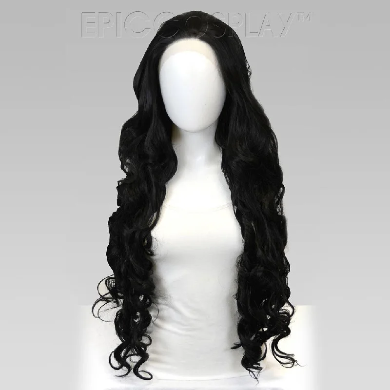 Synthetic lace wig with a heat - resistant formulaUrania - Black Wig