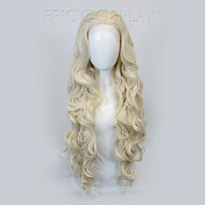 Lace wig with a platinum - blonde color for a bold and trendy lookUrania - Platinum Blonde Wig